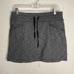 Athleta Womens Skort Skirt Metro Zipper Pockets Tennis Gray Size S Small NEW